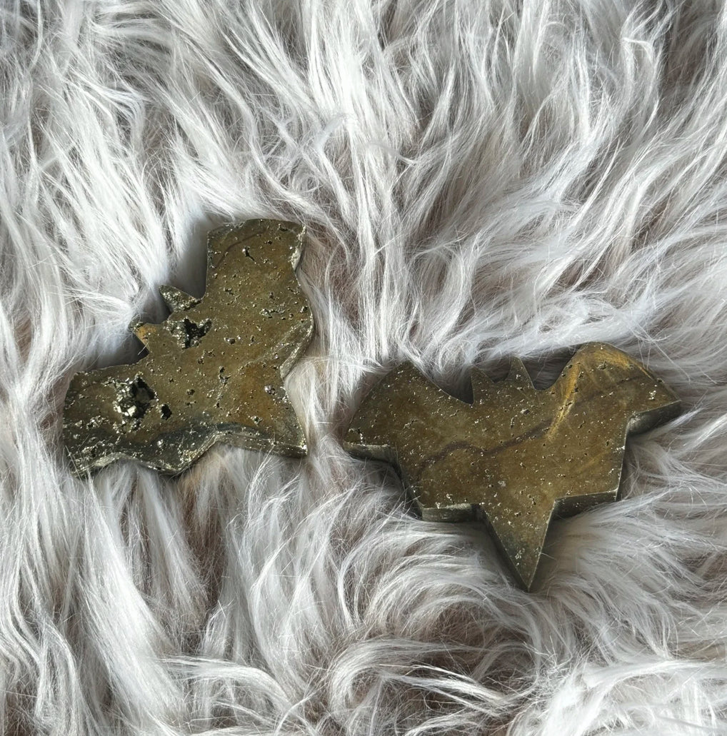 Pyrite Bat Carving